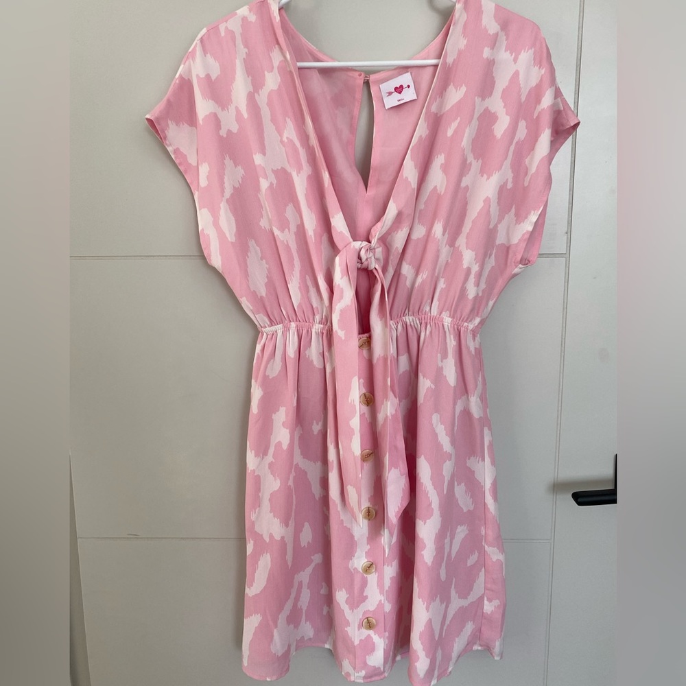 Buddylove - Pink Leopard Dress - Size Small